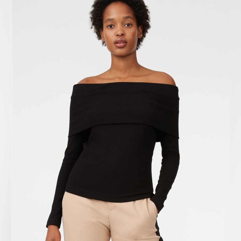 Club Monaco black off the shoulder top